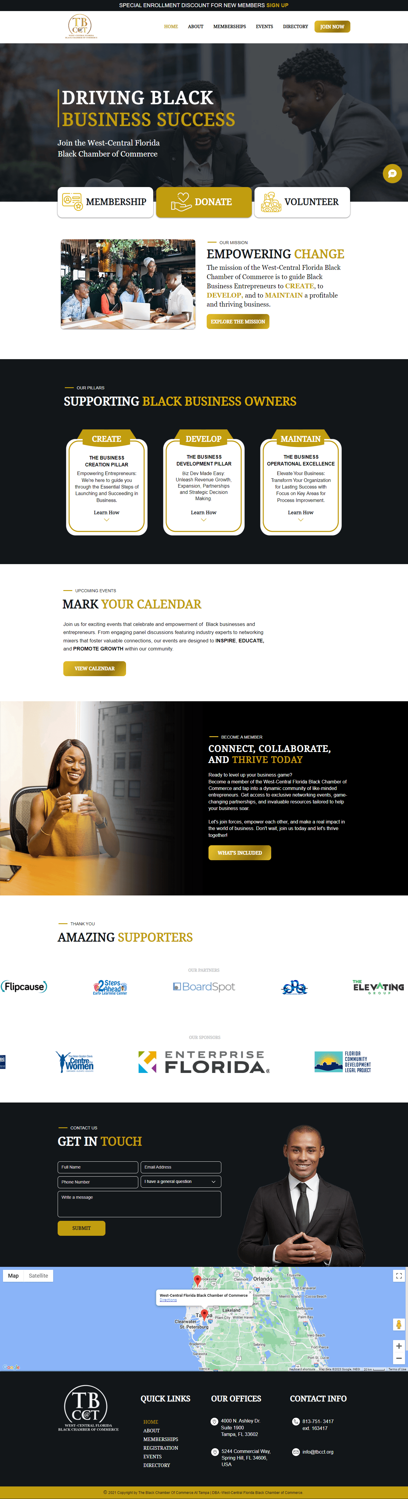 TBCCT, West Central Florida Black Chamber of Commerce home page