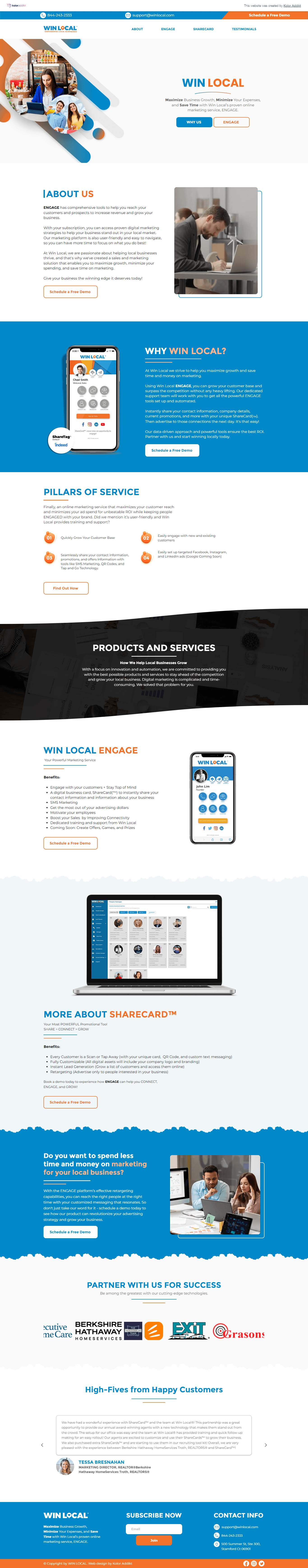 Win Local home page